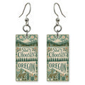 Folk Forest Poster — She's Choosing earrings, shown as a pair
