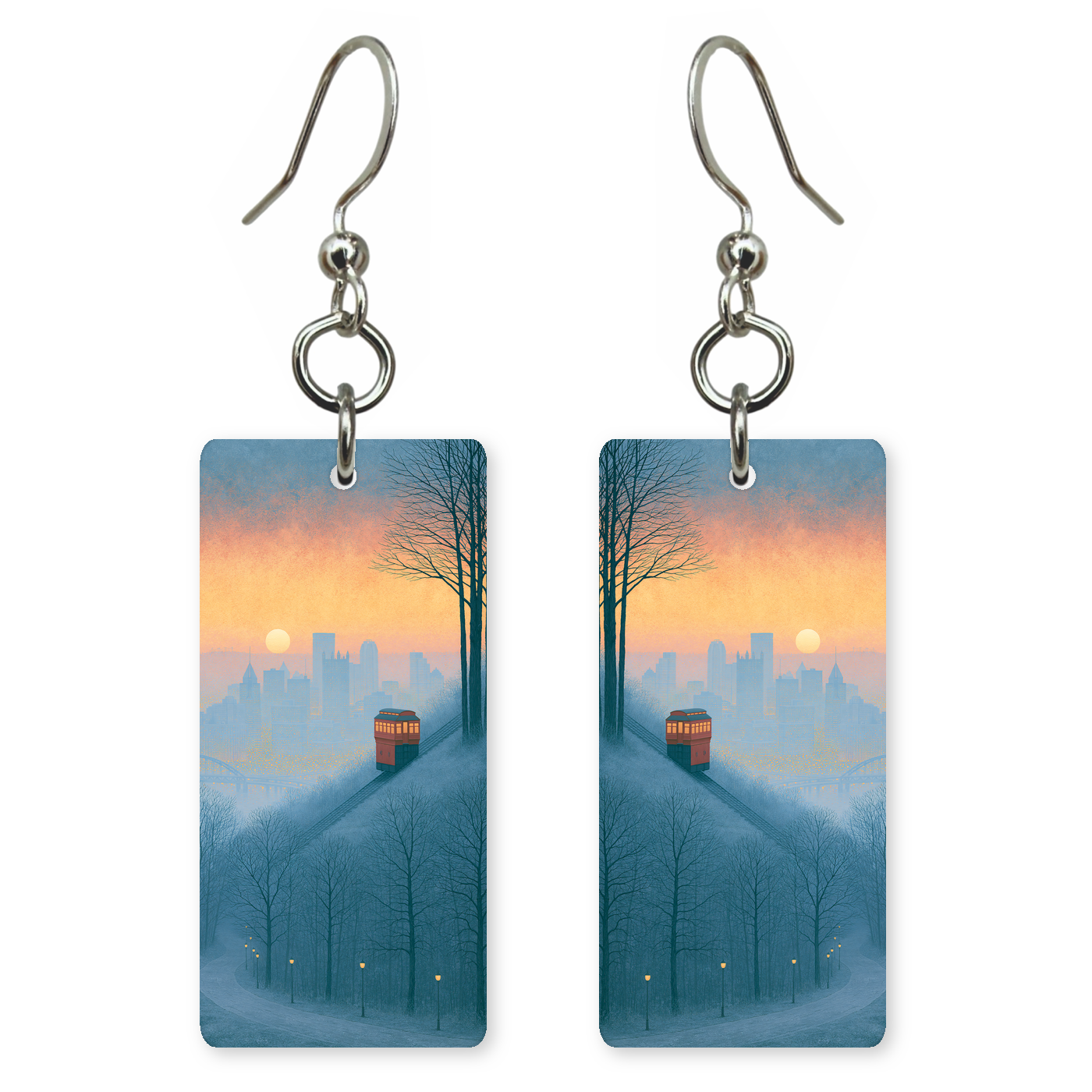 She's Choosing Pennsylvania Earrings | Incline Sunset Woods