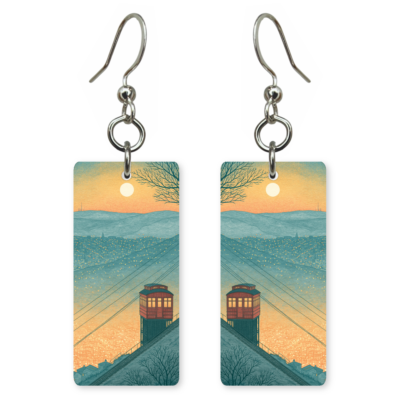 She's Choosing Pennsylvania Earrings | Incline City Lights