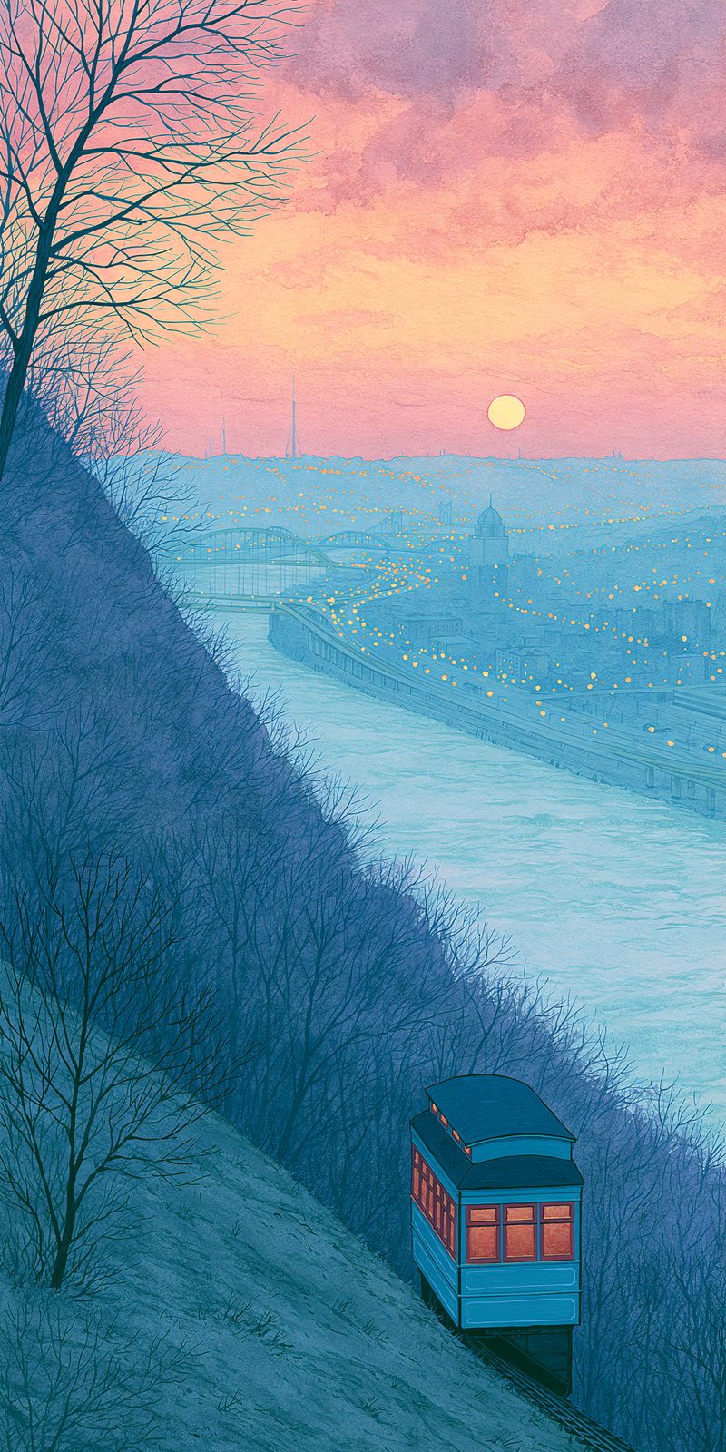 She's Choosing Pennsylvania Earrings | Incline River Twilight