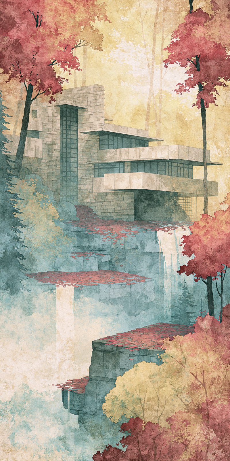 She's Choosing Pennsylvania Earrings | Autumn Fallingwater