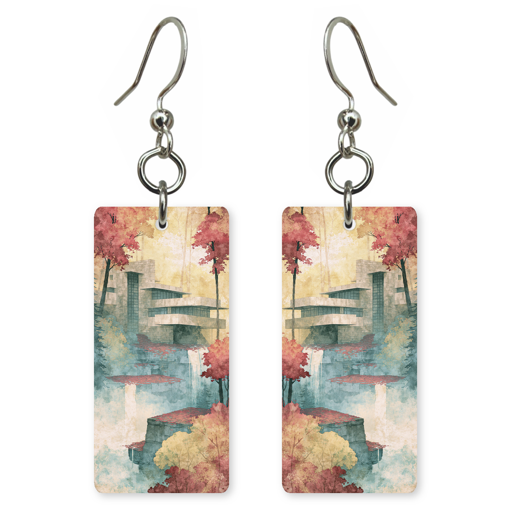 She's Choosing Pennsylvania Earrings | Autumn Fallingwater