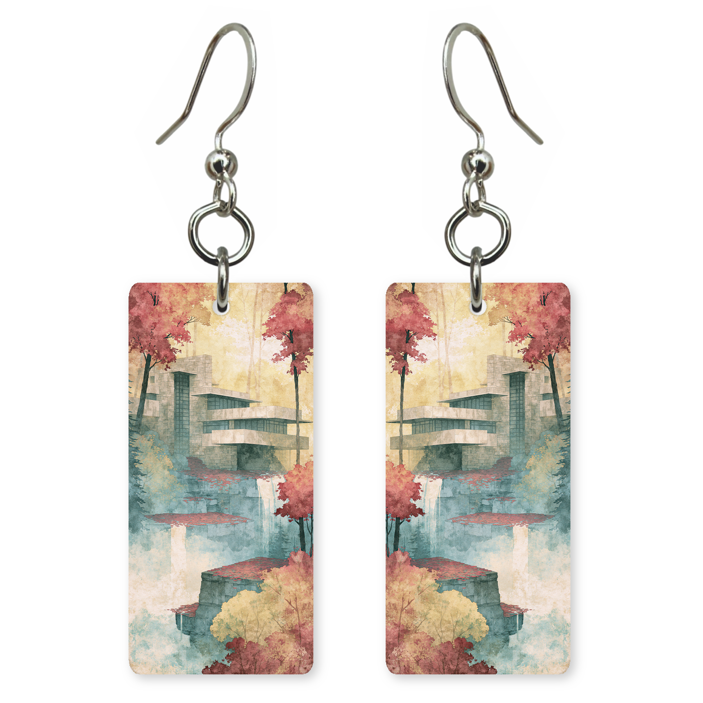 She's Choosing Pennsylvania Earrings | Autumn Fallingwater