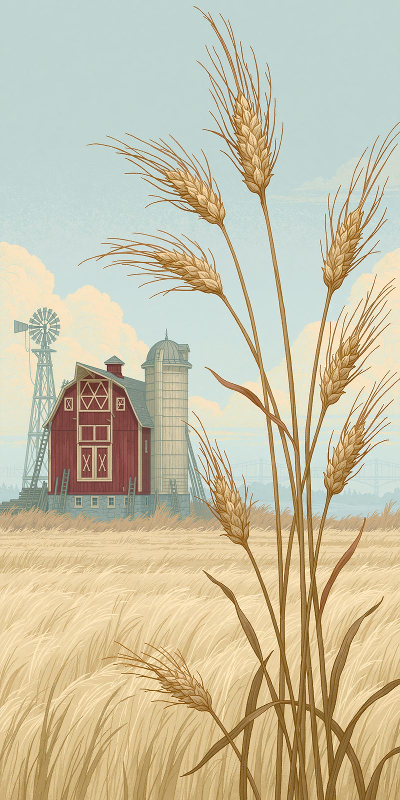 She's Choosing Pennsylvania Earrings | Amish Barn Wheat