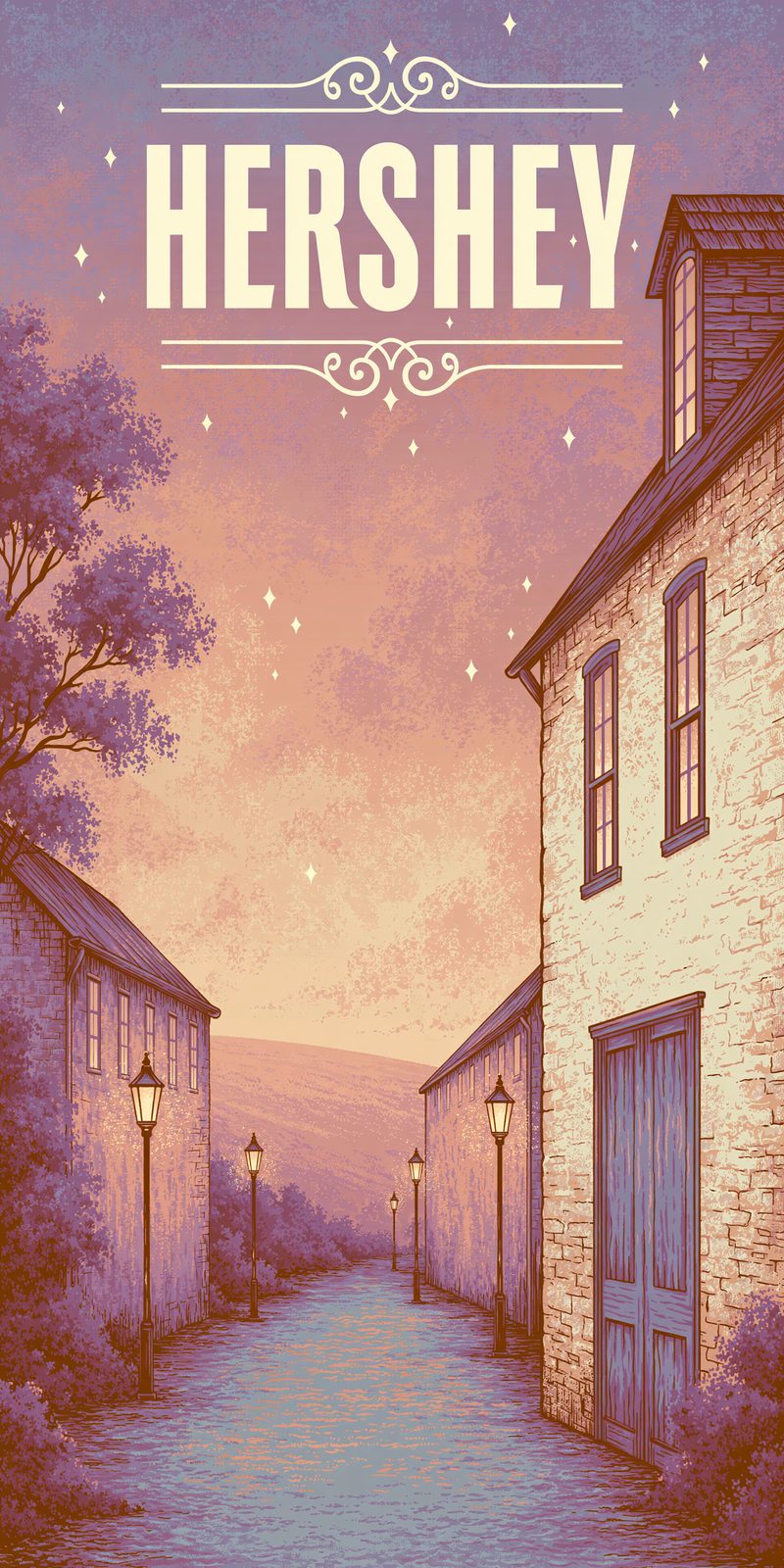 She's Choosing Pennsylvania Earrings | Hershey Lamplit Street