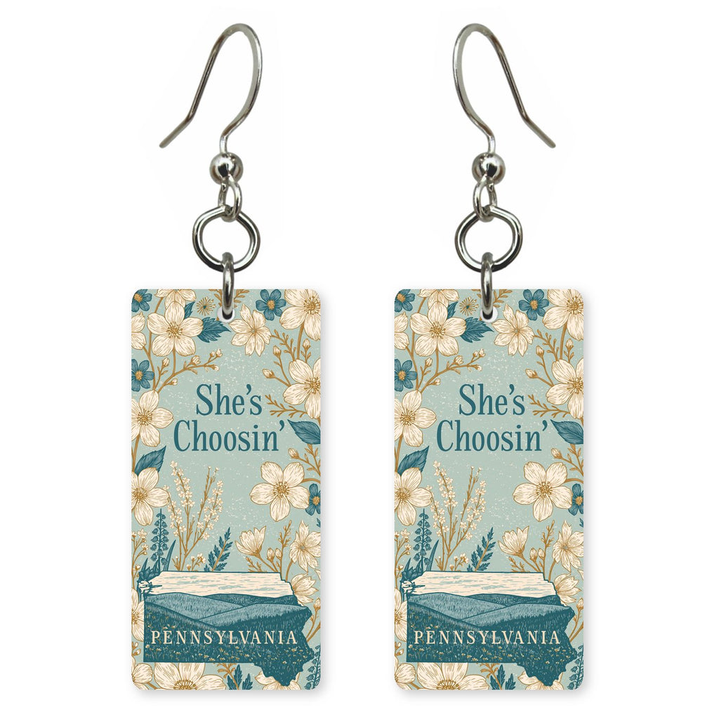 Wheat Florals — She's Choosing earrings, shown as a pair