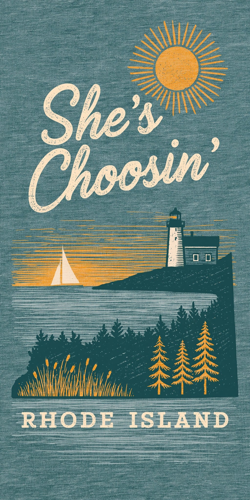 Lighthouse Sunset — full design art