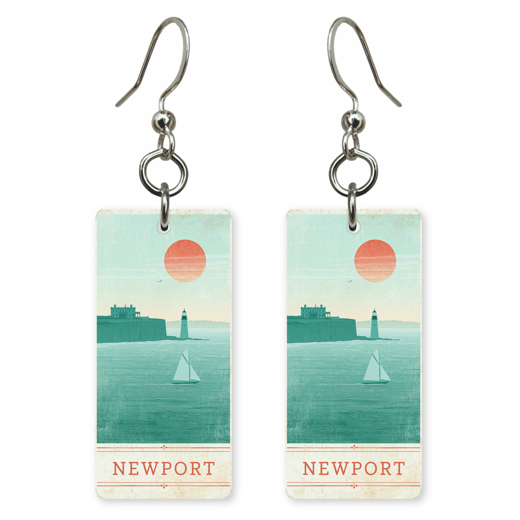 She's Choosing Rhode Island Earrings | Newport Cliff Mansion