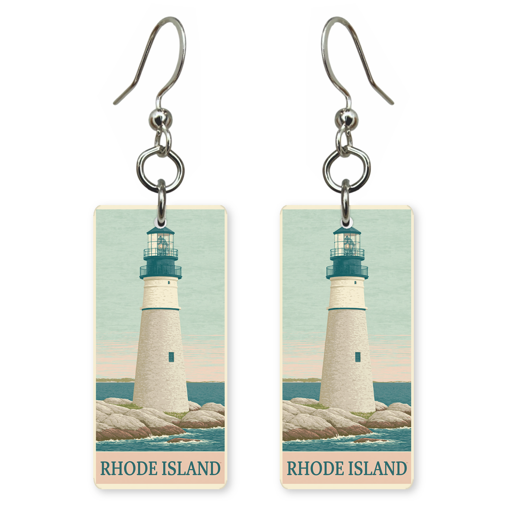 She's Choosing Rhode Island Earrings | Rhode Island Lighthouse