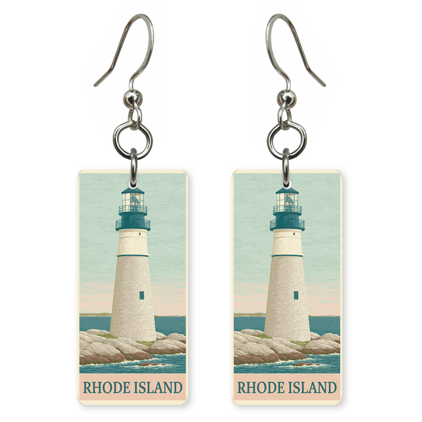 She's Choosing Rhode Island Earrings | Rhode Island Lighthouse