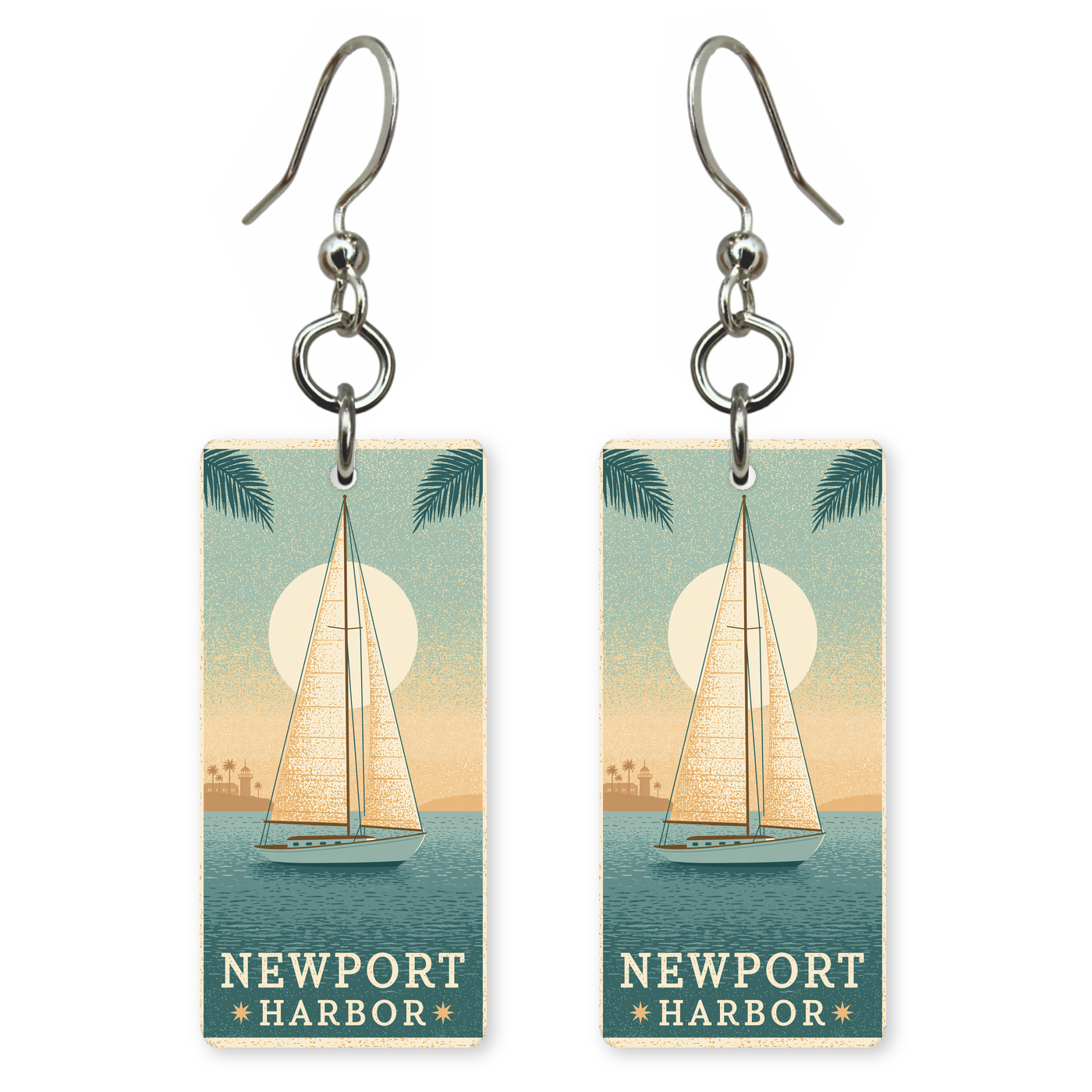 She's Choosing Rhode Island Earrings | Newport Harbor Sailboat
