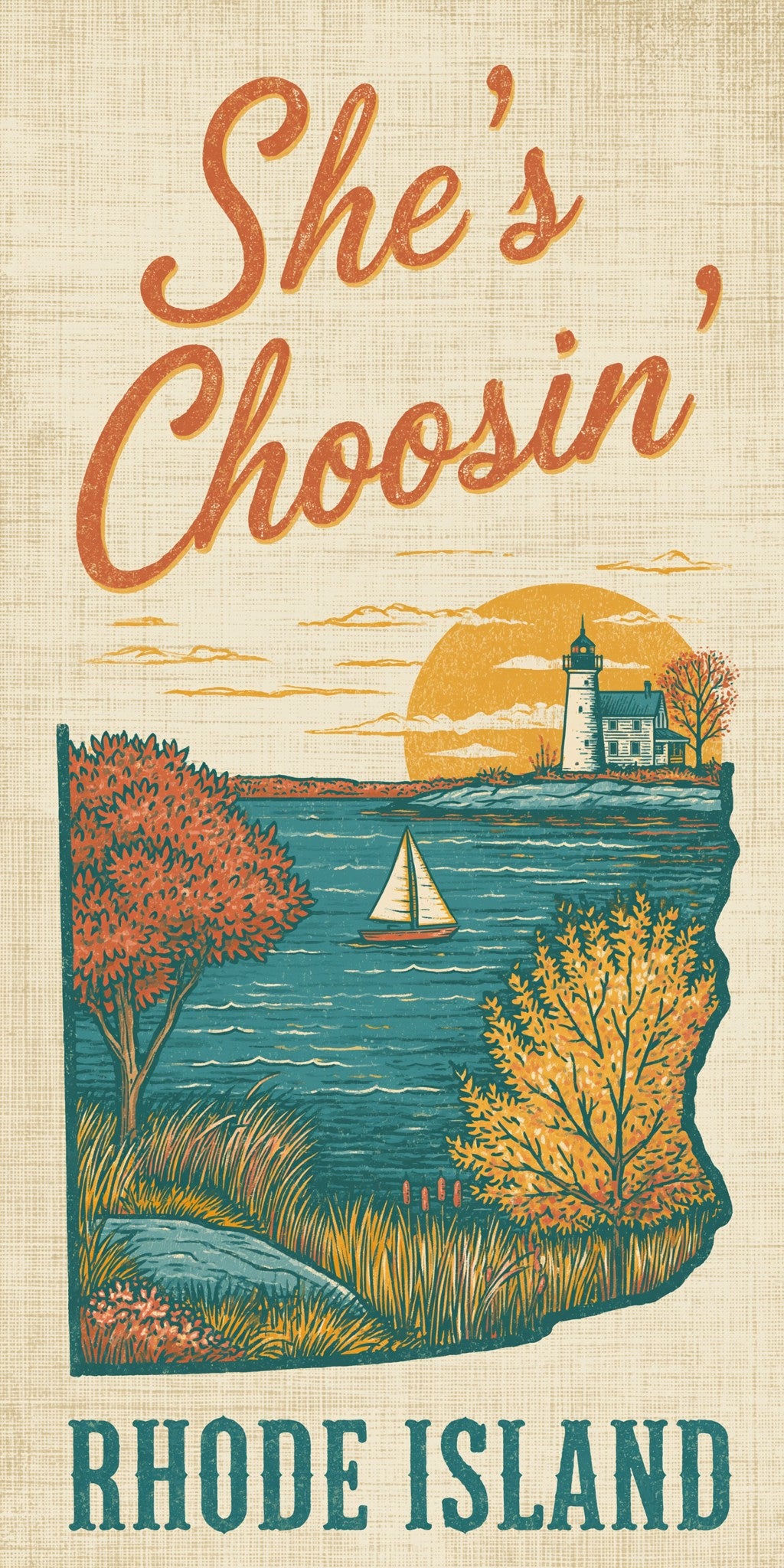 Harbor Sunset — full design art