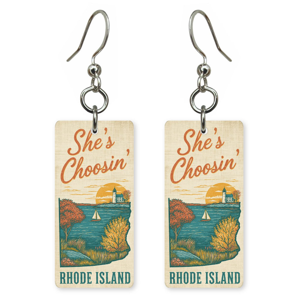 Harbor Sunset — She's Choosing earrings, shown as a pair