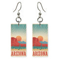 Desert Sunrise Poster — She's Choosing earrings, shown as a pair