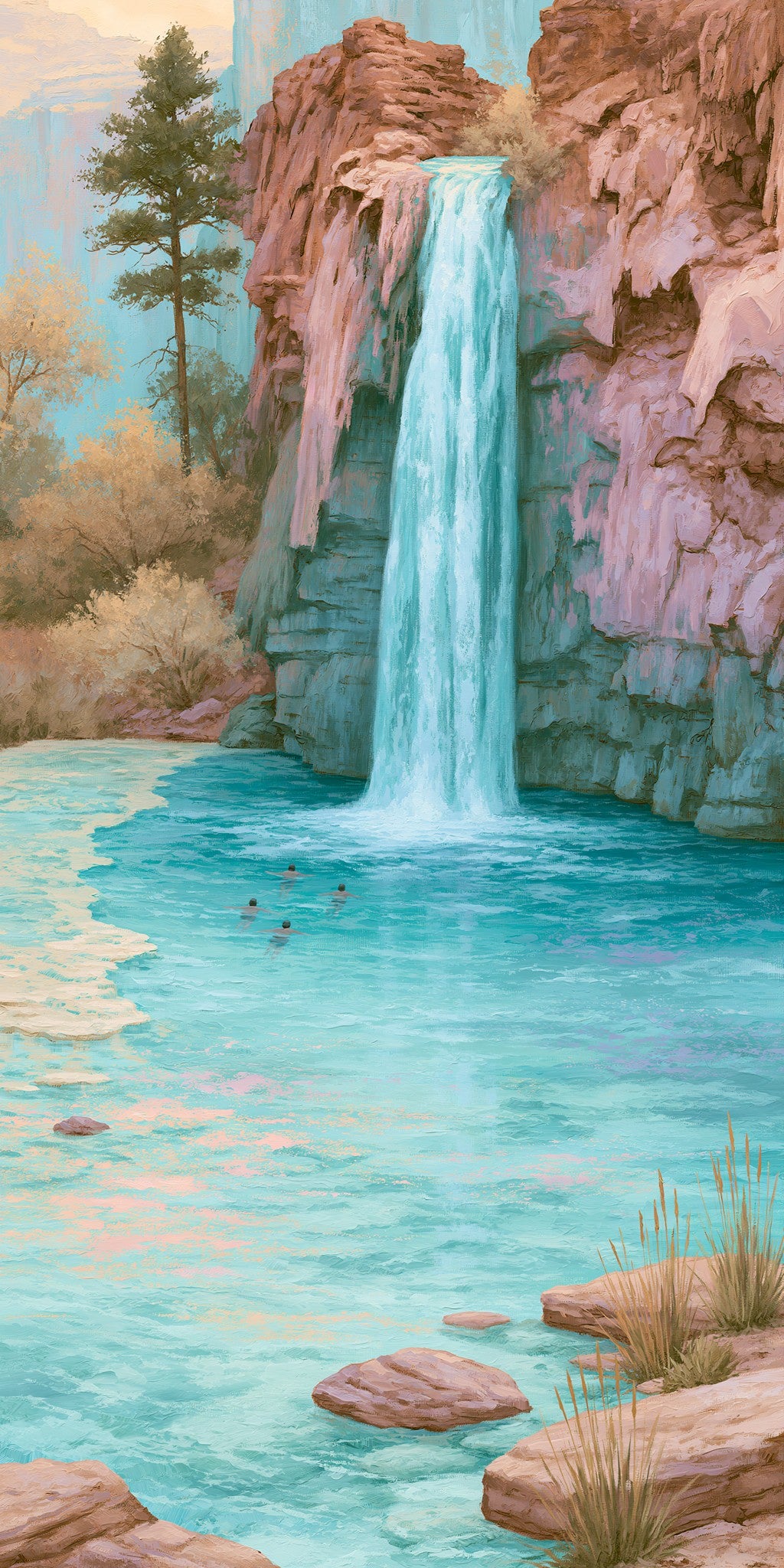 Havasu Falls Swimmers Crystal — full design art