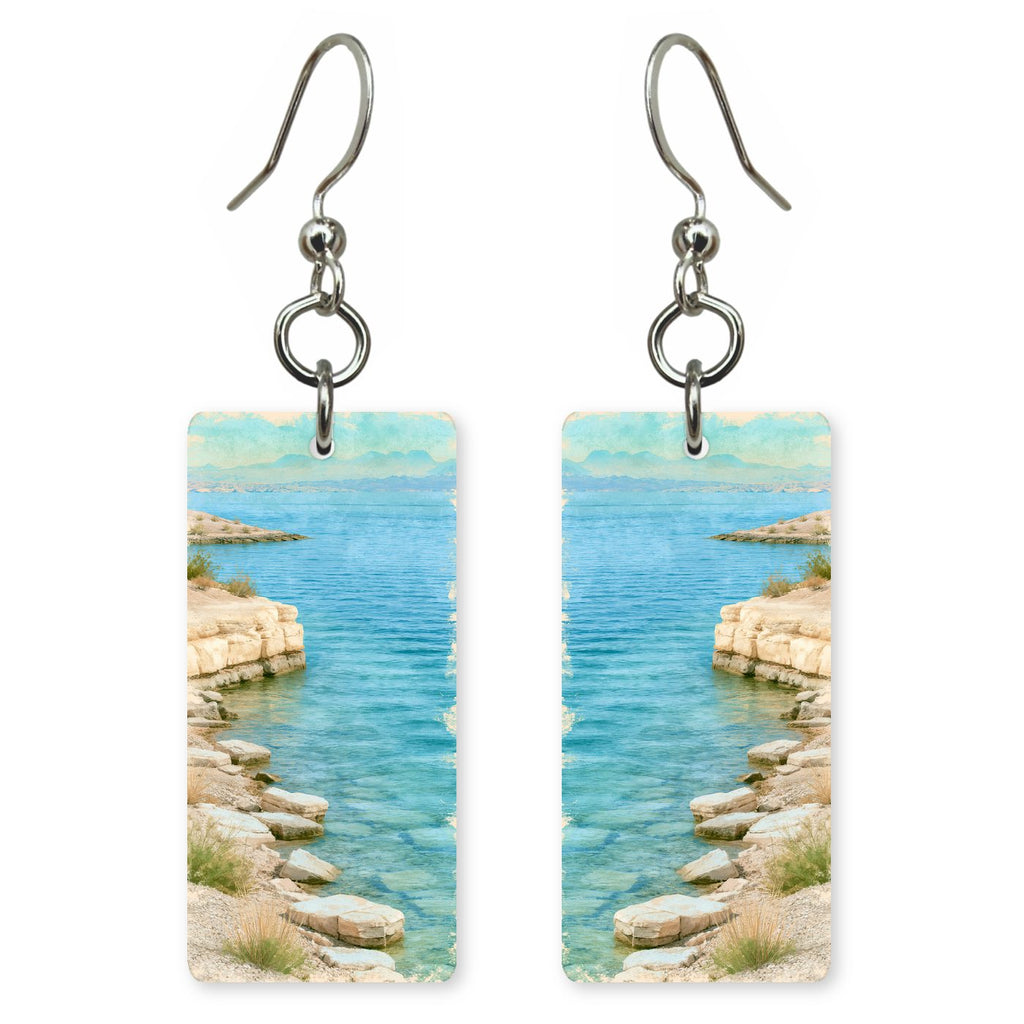 Lake Havasu Shoreline Desert — She's Choosing earrings, shown as a pair