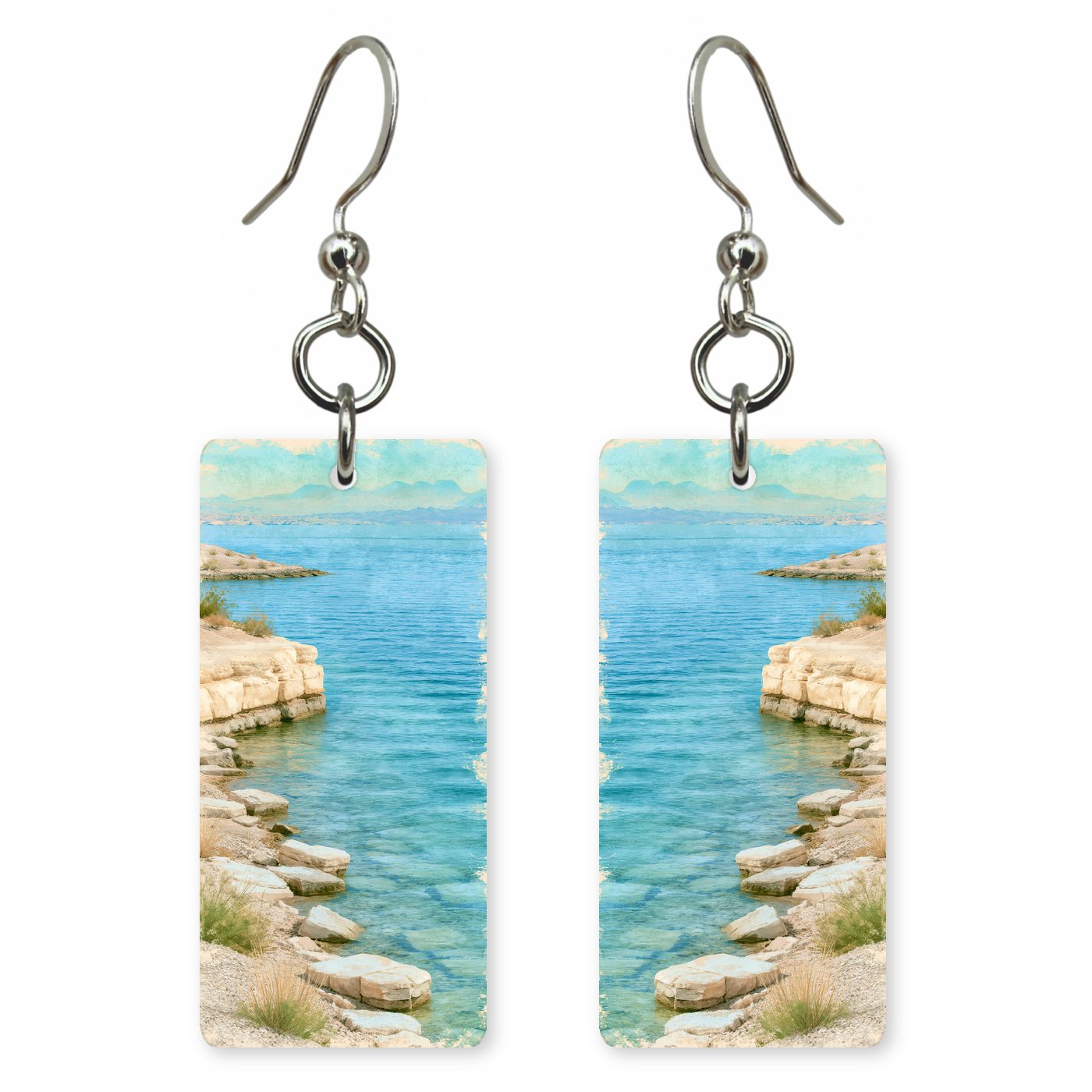 Lake Havasu Shoreline Desert — She's Choosing earrings, shown as a pair
