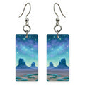 Monument Valley Night Glowing — She's Choosing earrings, shown as a pair