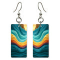 Antelope Canyon Abstract Wave — She's Choosing earrings, shown as a pair