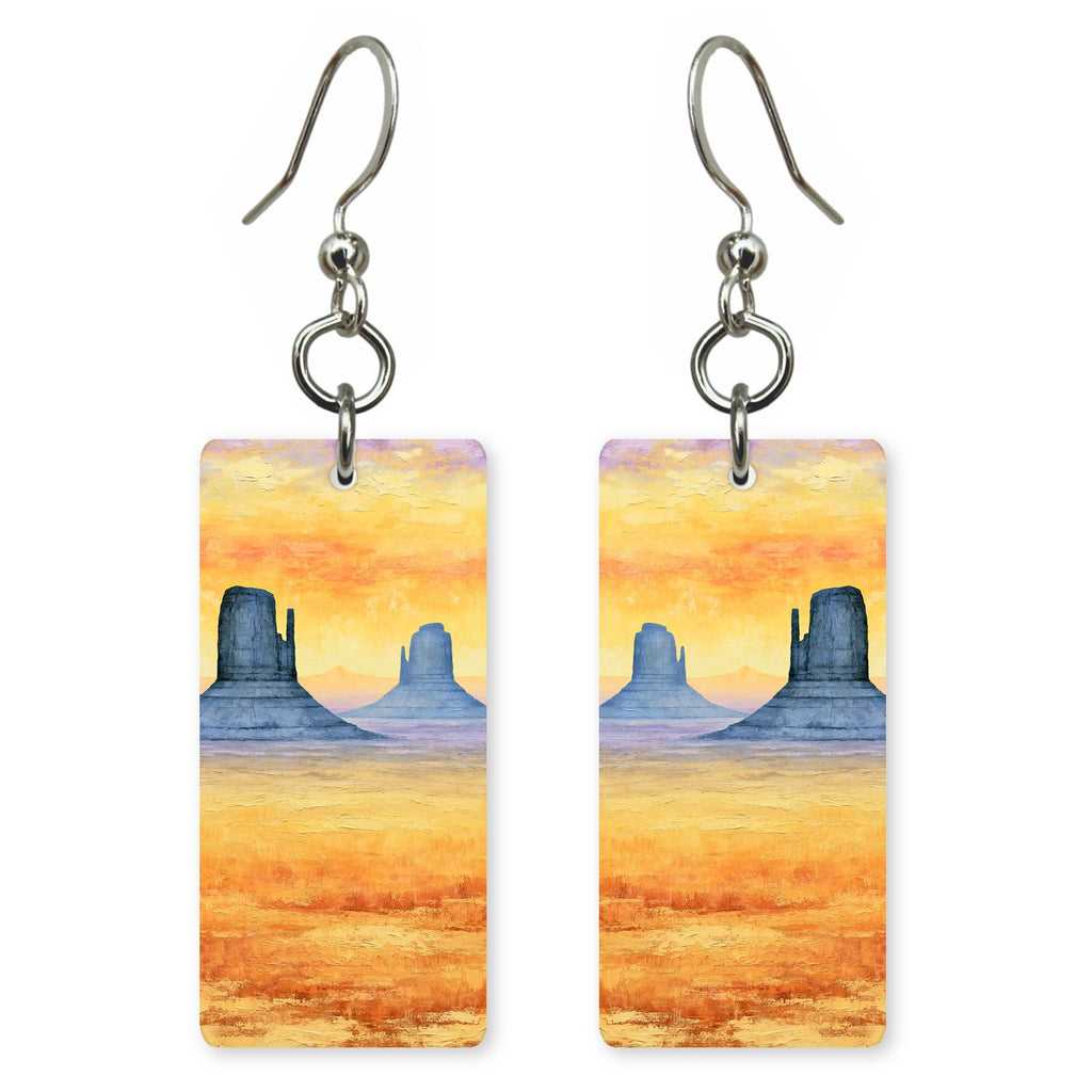 Monument Valley Desert Landscape — She's Choosing earrings, shown as a pair