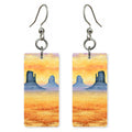 Monument Valley Desert Landscape — She's Choosing earrings, shown as a pair