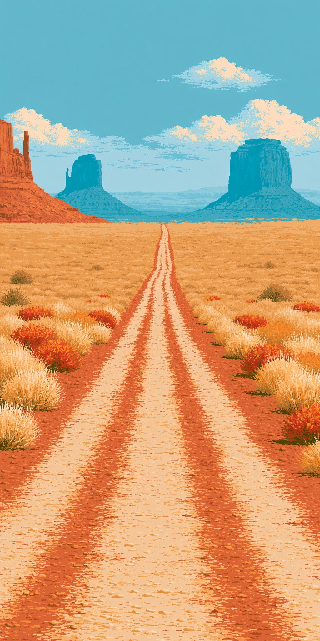 Monument Valley Dirt Road — full design art