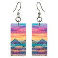 Painted Desert Dusk Dramatic — She's Choosing earrings, shown as a pair