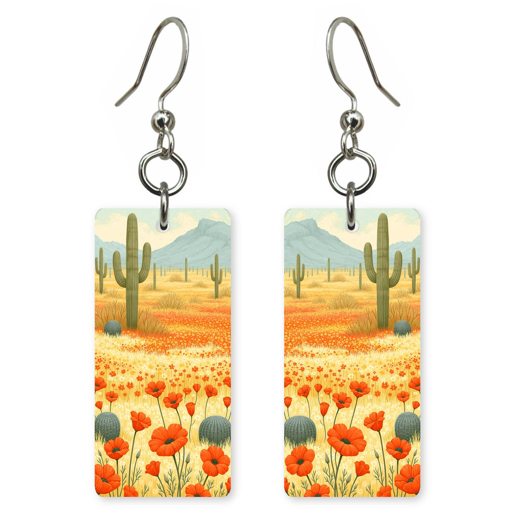 Saguaro National Park Blooming — She's Choosing earrings, shown as a pair