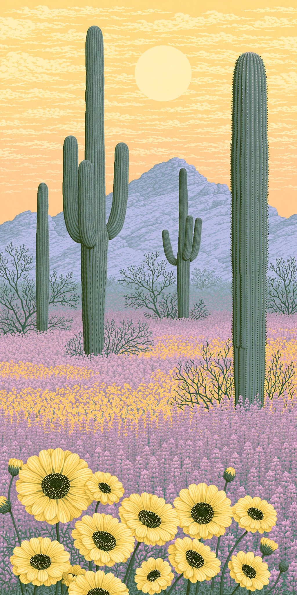 Saguaro National Park Blooming — full design art