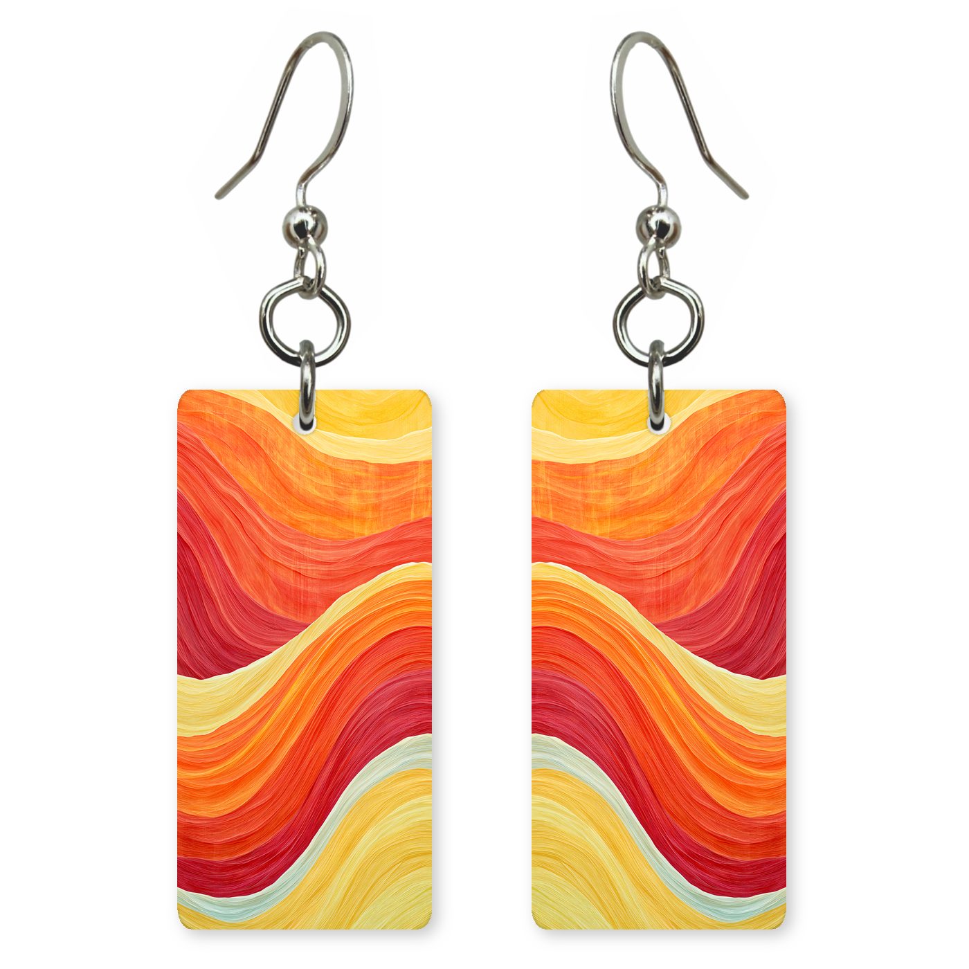 Antelope Canyon Abstract Wave — She's Choosing earrings, shown as a pair