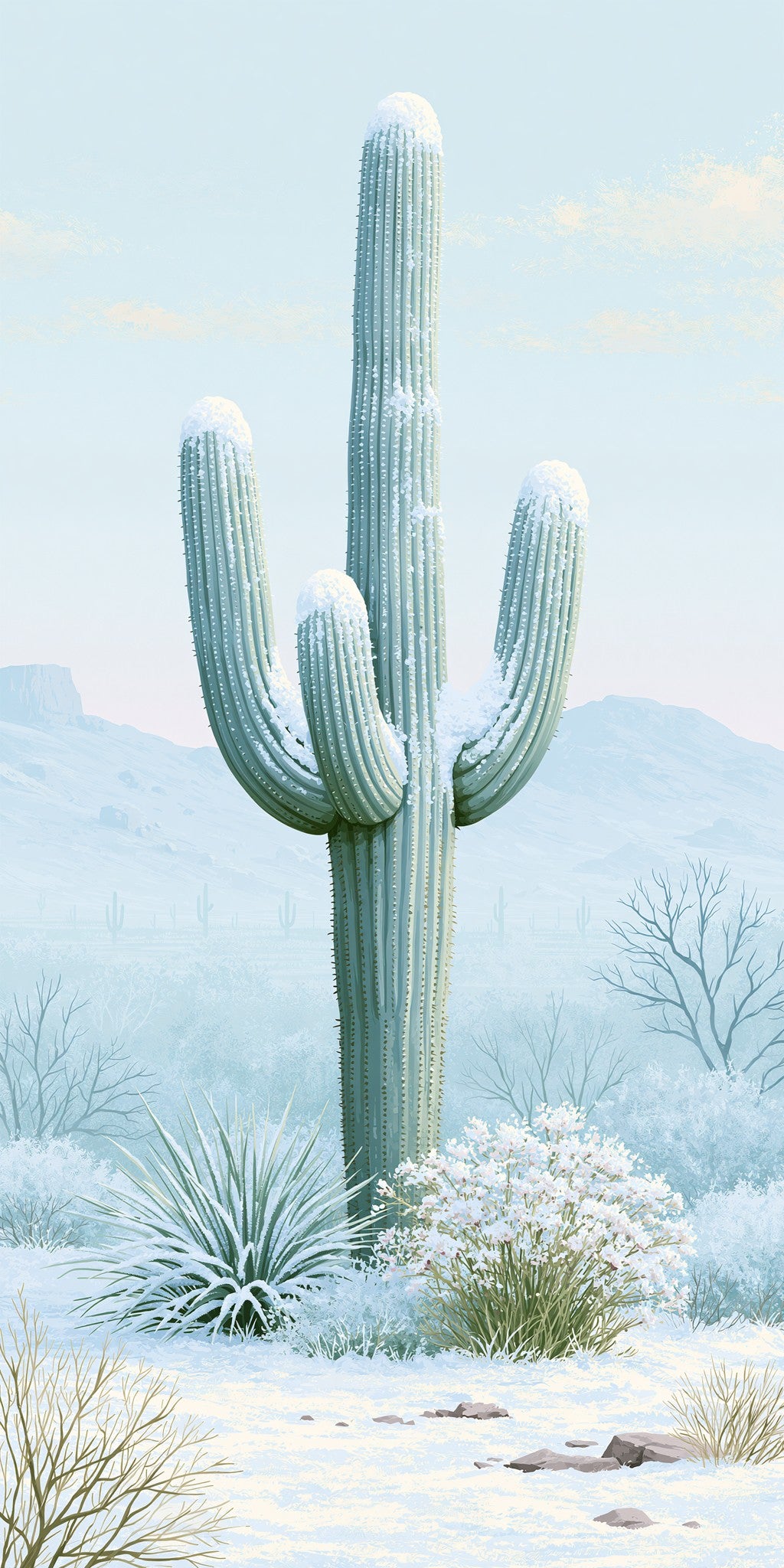 Saguaro Cactus Covered Fresh — full design art