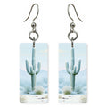 Saguaro Cactus Covered Fresh — She's Choosing earrings, shown as a pair