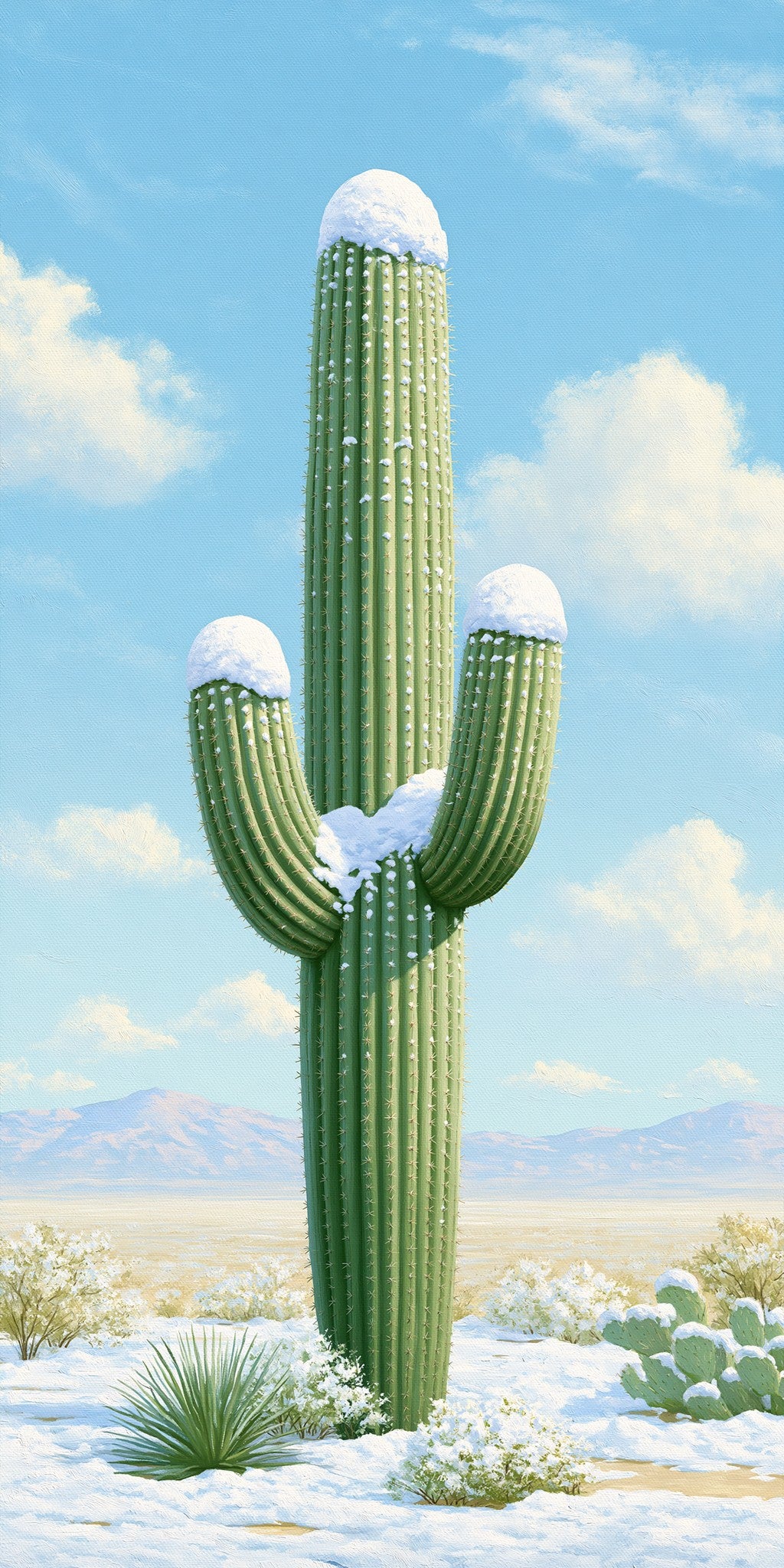 Saguaro Cactus Covered Fresh — full design art