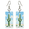 Saguaro Cactus Covered Fresh — She's Choosing earrings, shown as a pair