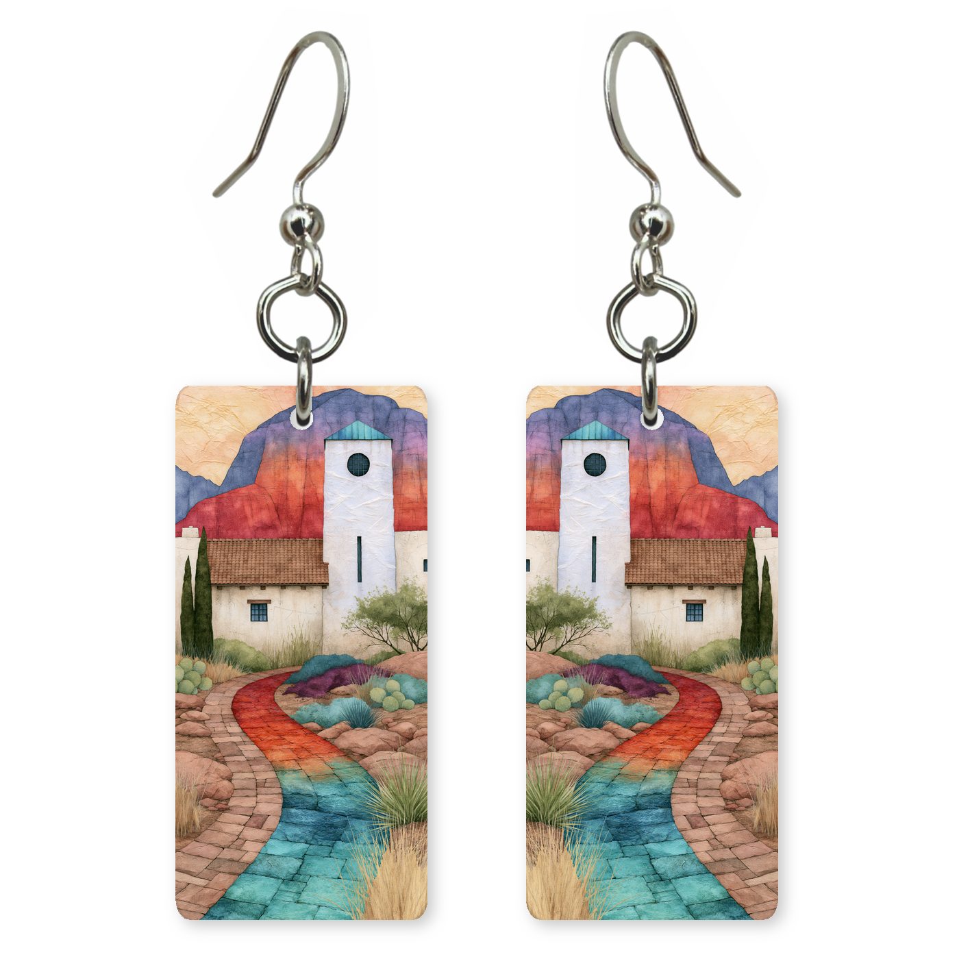 Sedona Art — She's Choosing earrings, shown as a pair