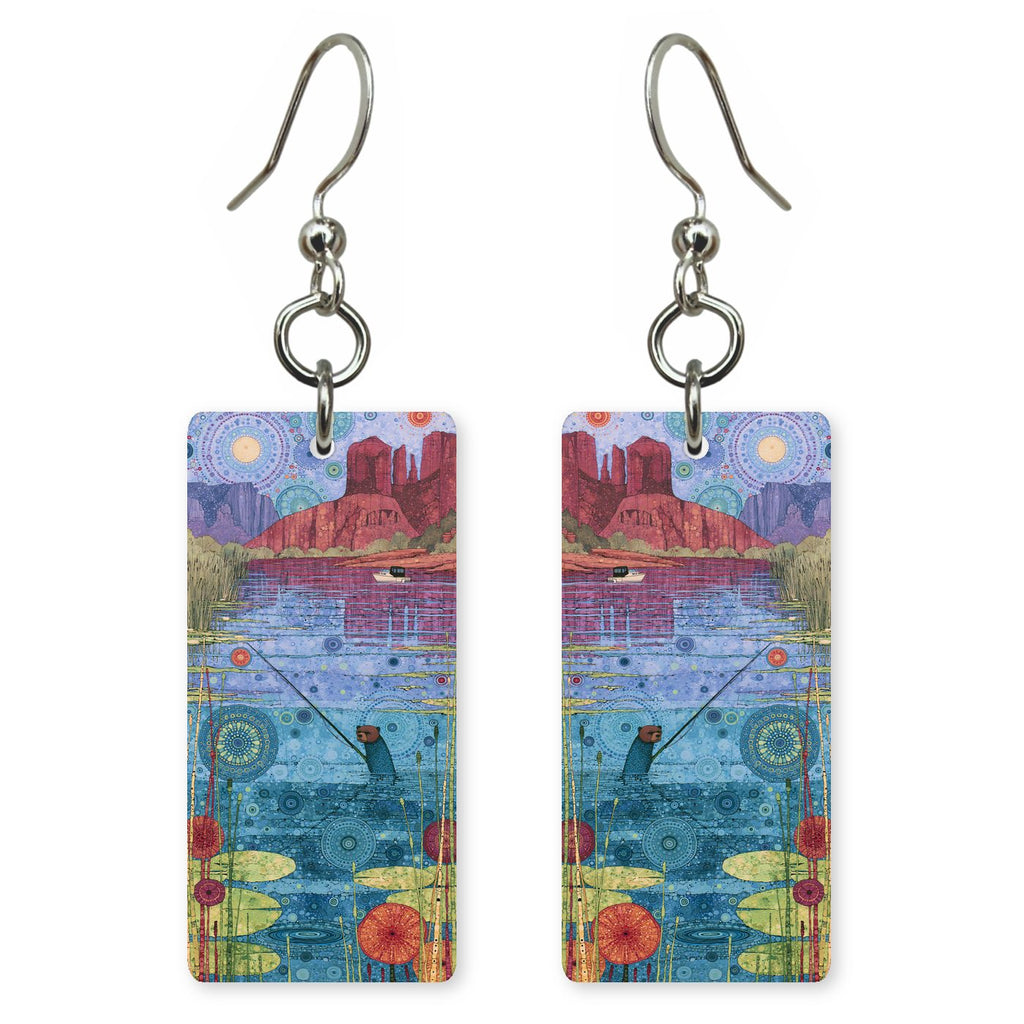 Sedona Art — She's Choosing earrings, shown as a pair