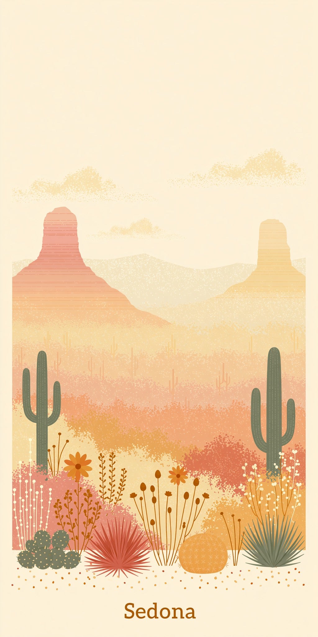 Sedona Red Rock Buttes — full design art
