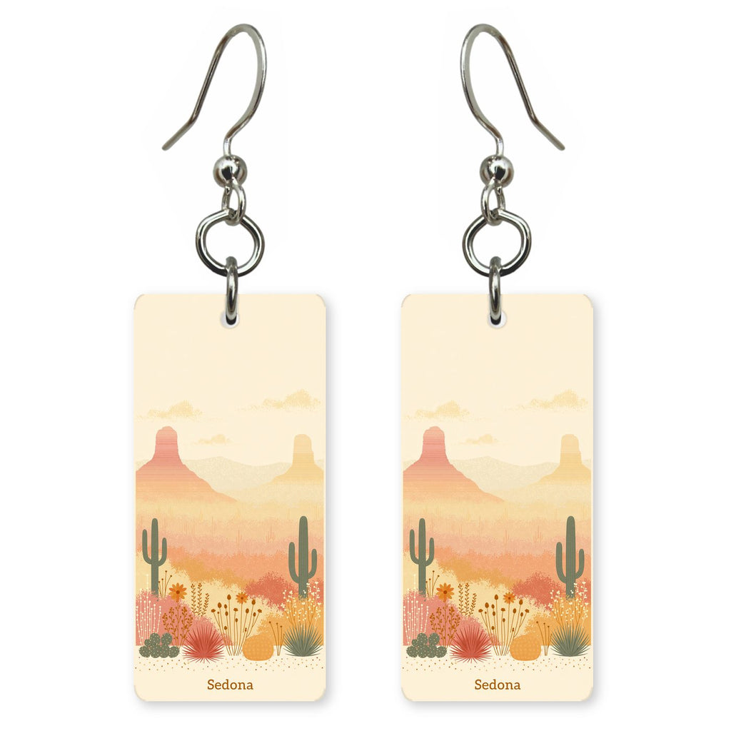 Sedona Red Rock Buttes — She's Choosing earrings, shown as a pair