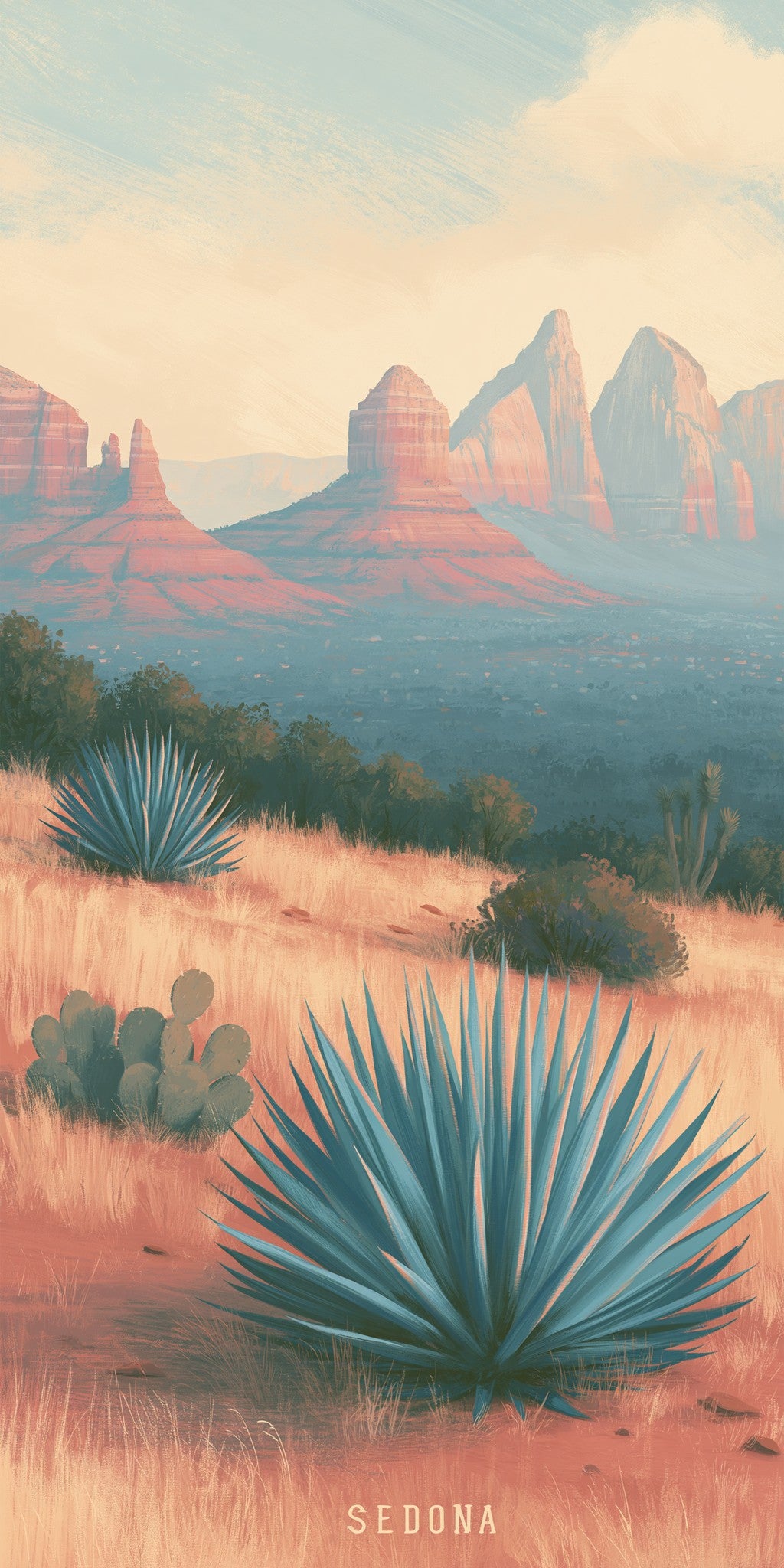 Sedona Red Rock Buttes — full design art