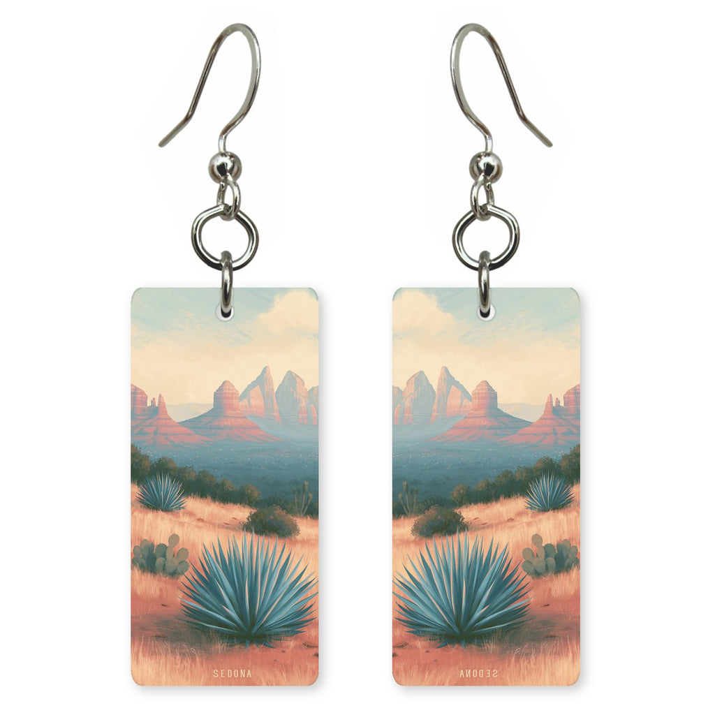 Sedona Red Rock Buttes — She's Choosing earrings, shown as a pair