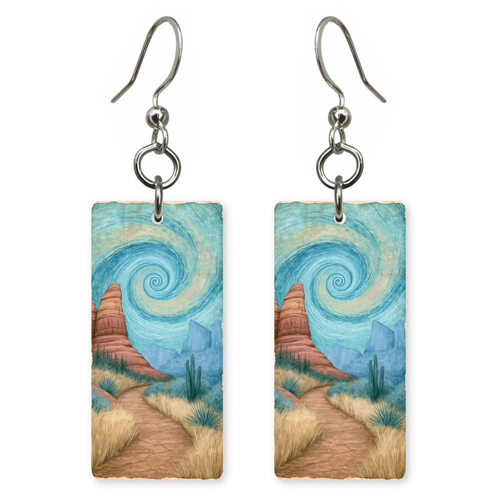Sedona Vortex Swirl Energy — She's Choosing earrings, shown as a pair