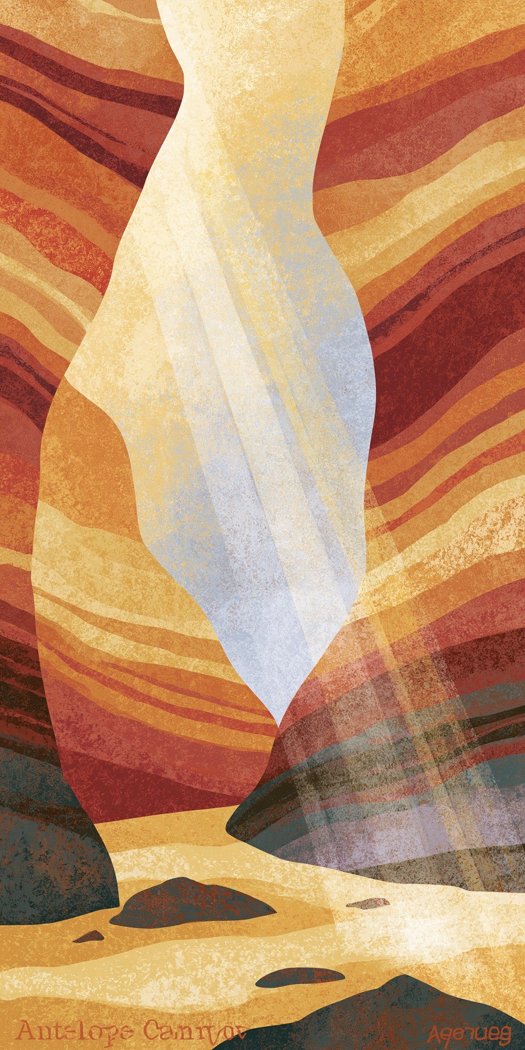 Antelope Canyon Slot Canyon — full design art