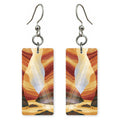 Antelope Canyon Slot Canyon — She's Choosing earrings, shown as a pair