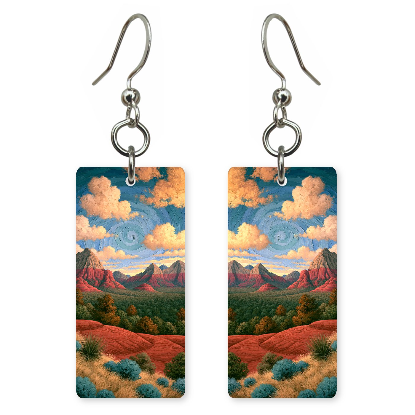 Sedona Arizona Vortex — She's Choosing earrings, shown as a pair
