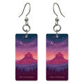 Bell Rock Formation Purple — She's Choosing earrings, shown as a pair