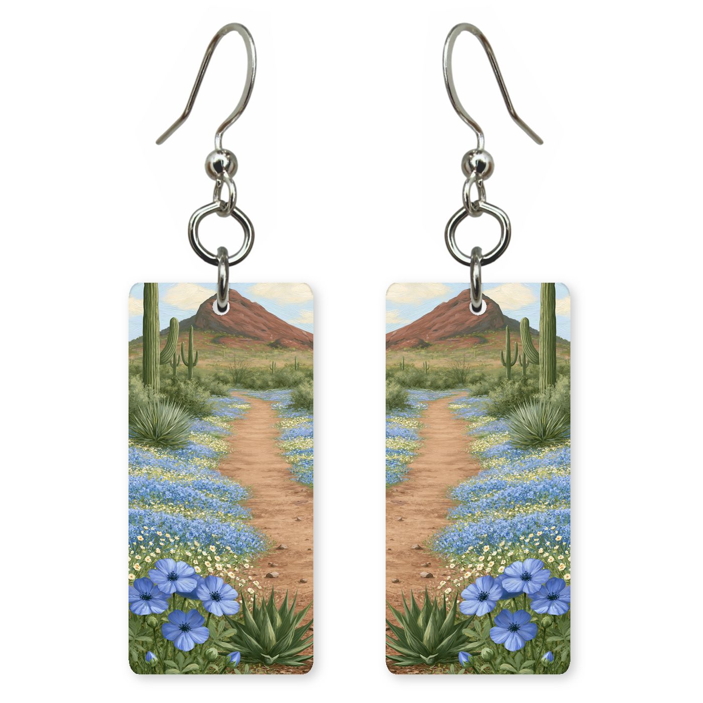 Camelback Mountain Hiking Trail — She's Choosing earrings, shown as a pair
