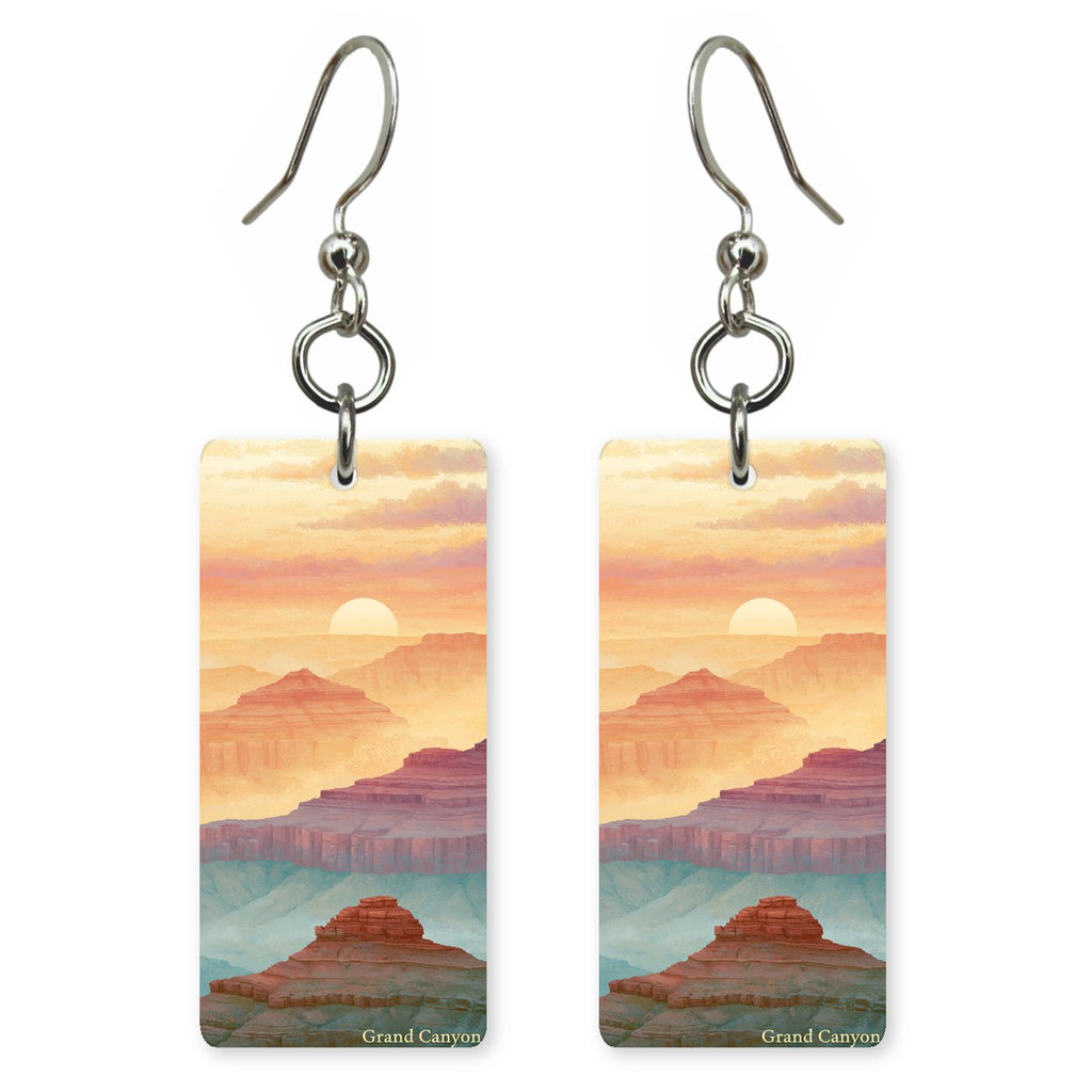 Grand Canyon Sunrise Layered — She's Choosing earrings, shown as a pair
