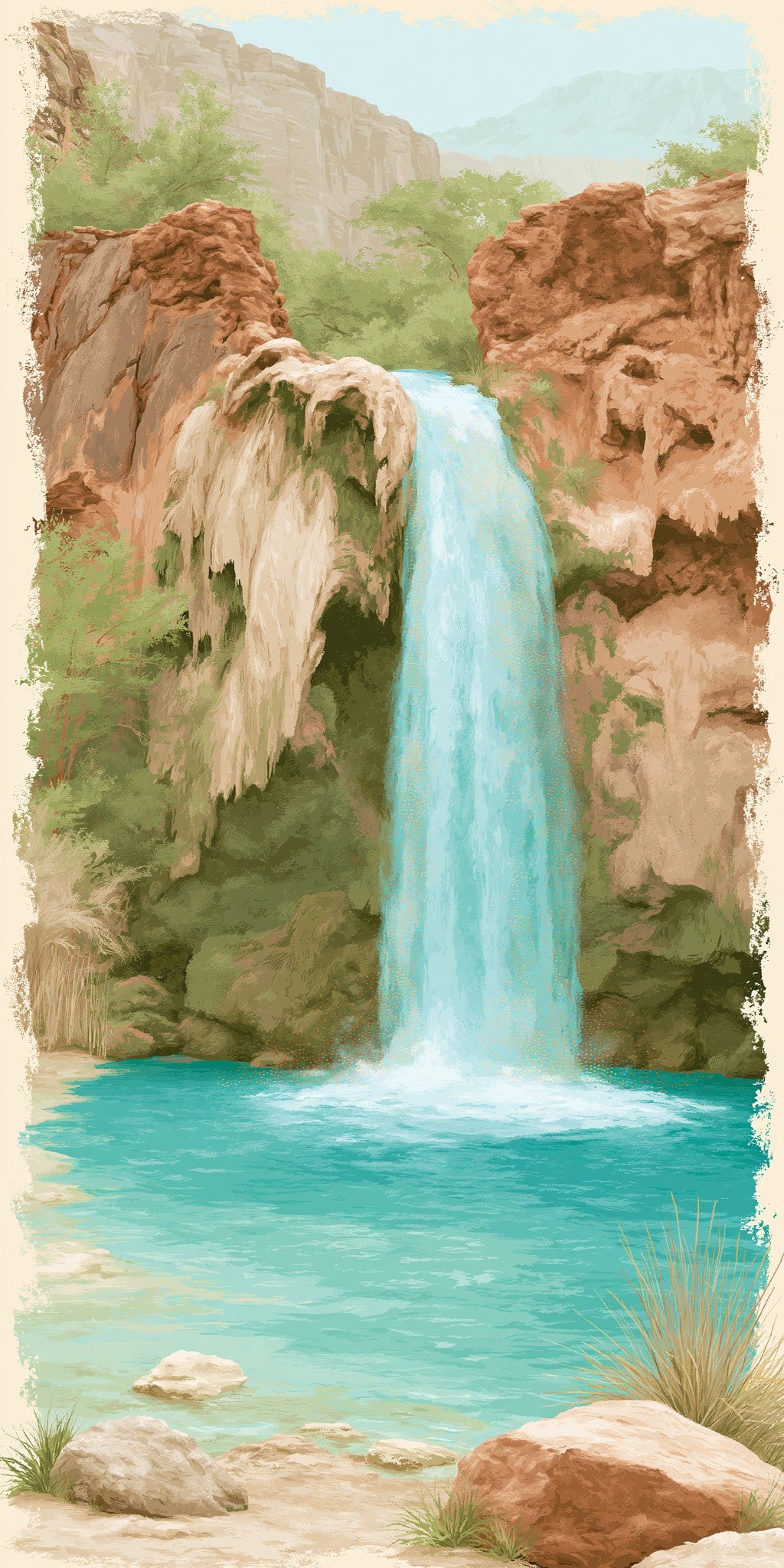 Havasu Falls Golden Hour — full design art