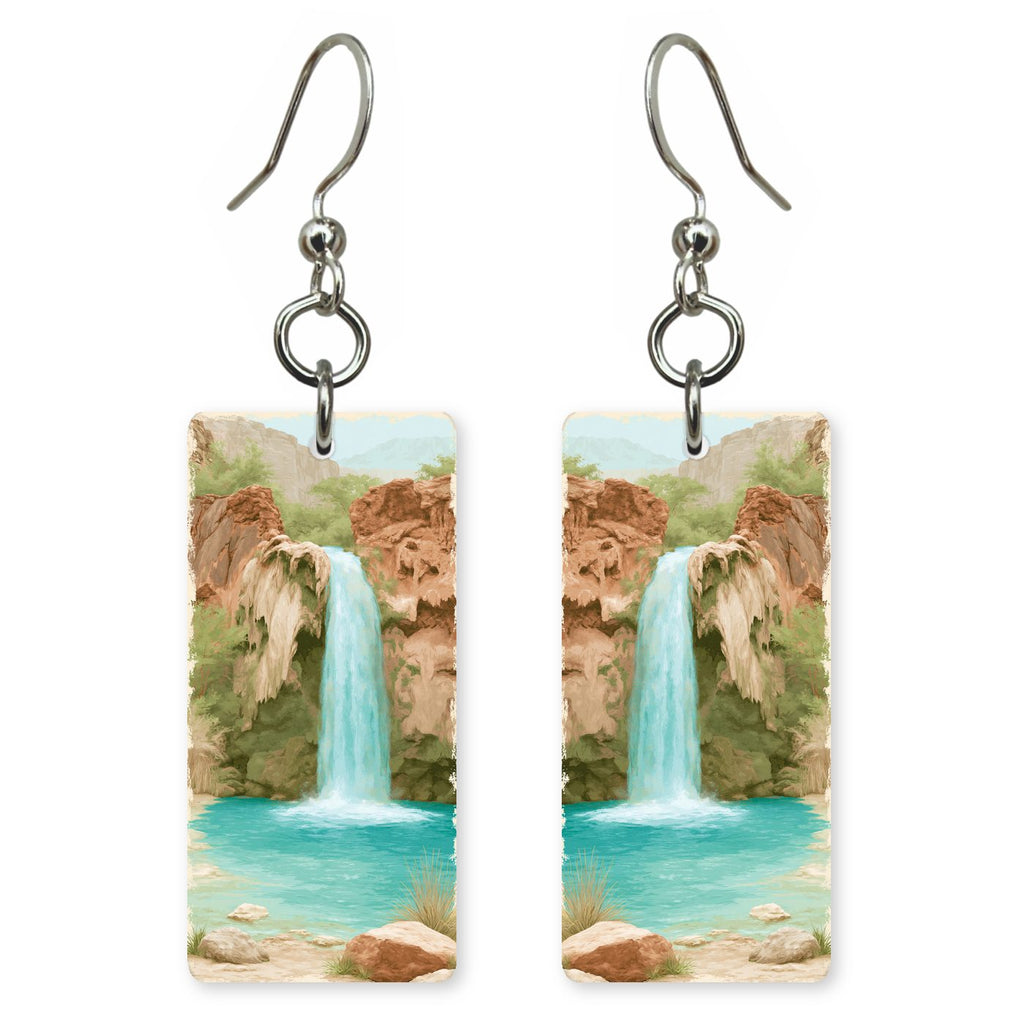 Havasu Falls Golden Hour — She's Choosing earrings, shown as a pair