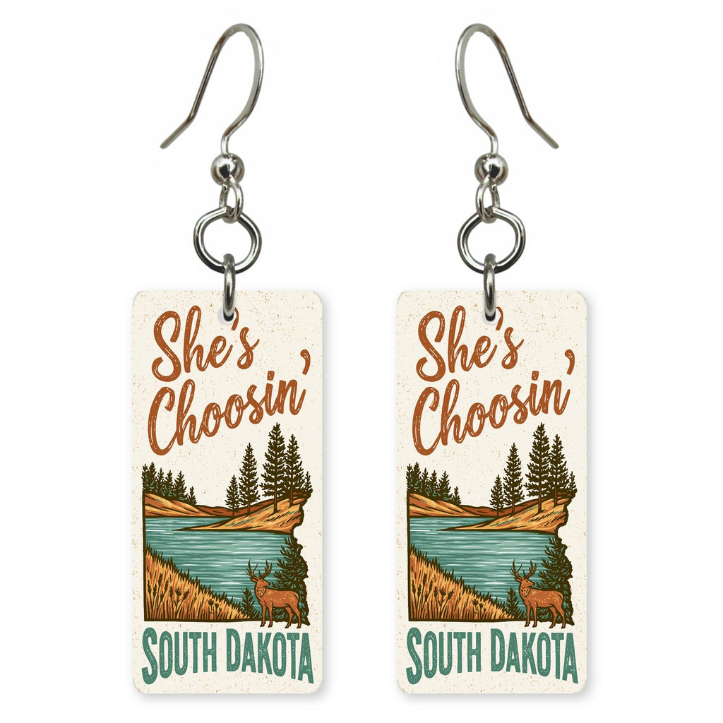 River Deer — She's Choosing earrings, shown as a pair